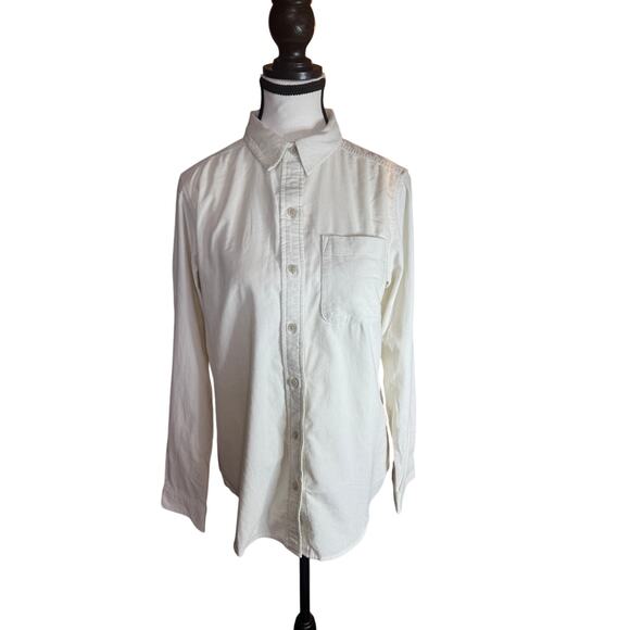 Eddie Bower small Madison Valley Classic Corduroy Long-Sleeve Shirt snow nwt - Picture 6 of 6